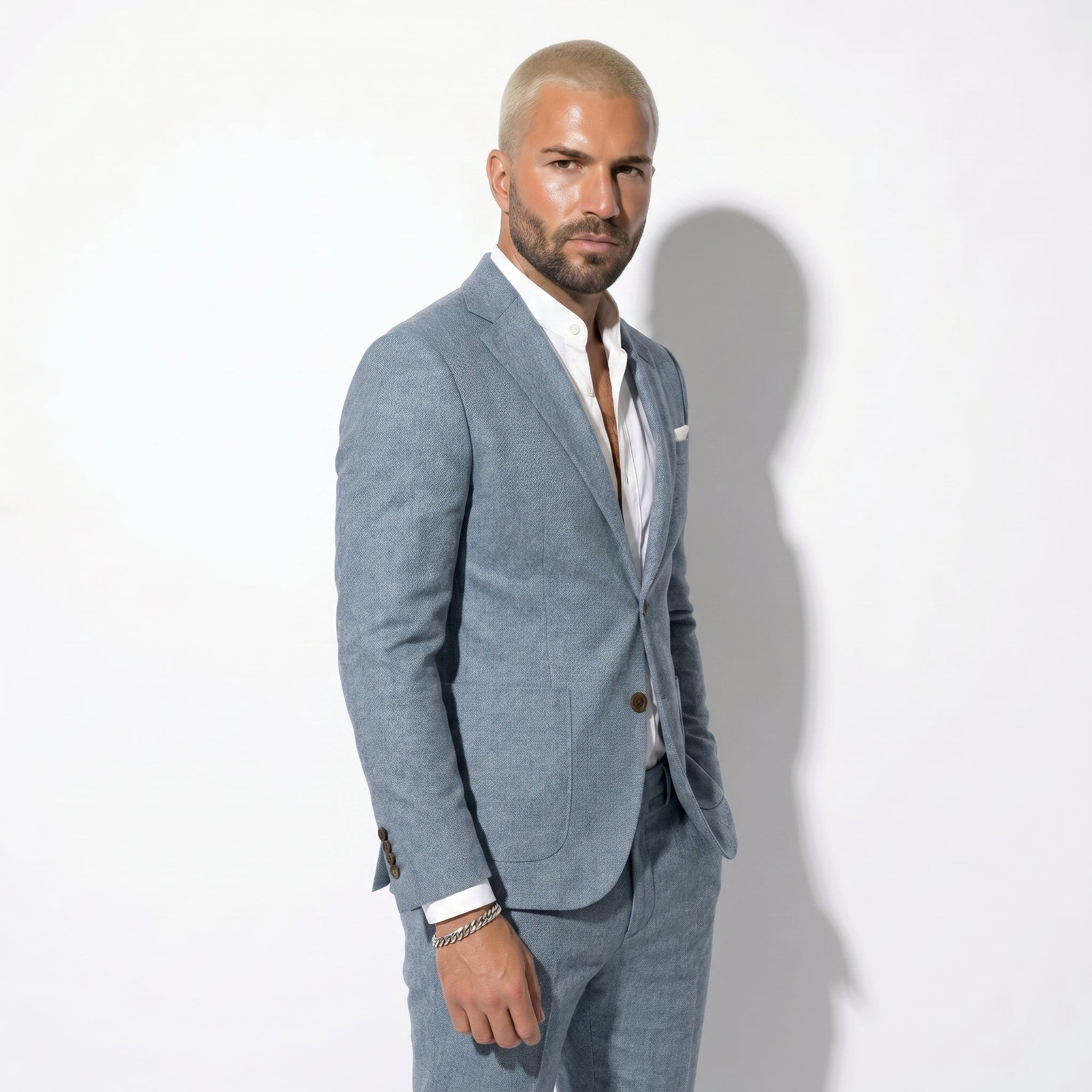 Thomas - Męski Garnitur Ślubny Slim Fit