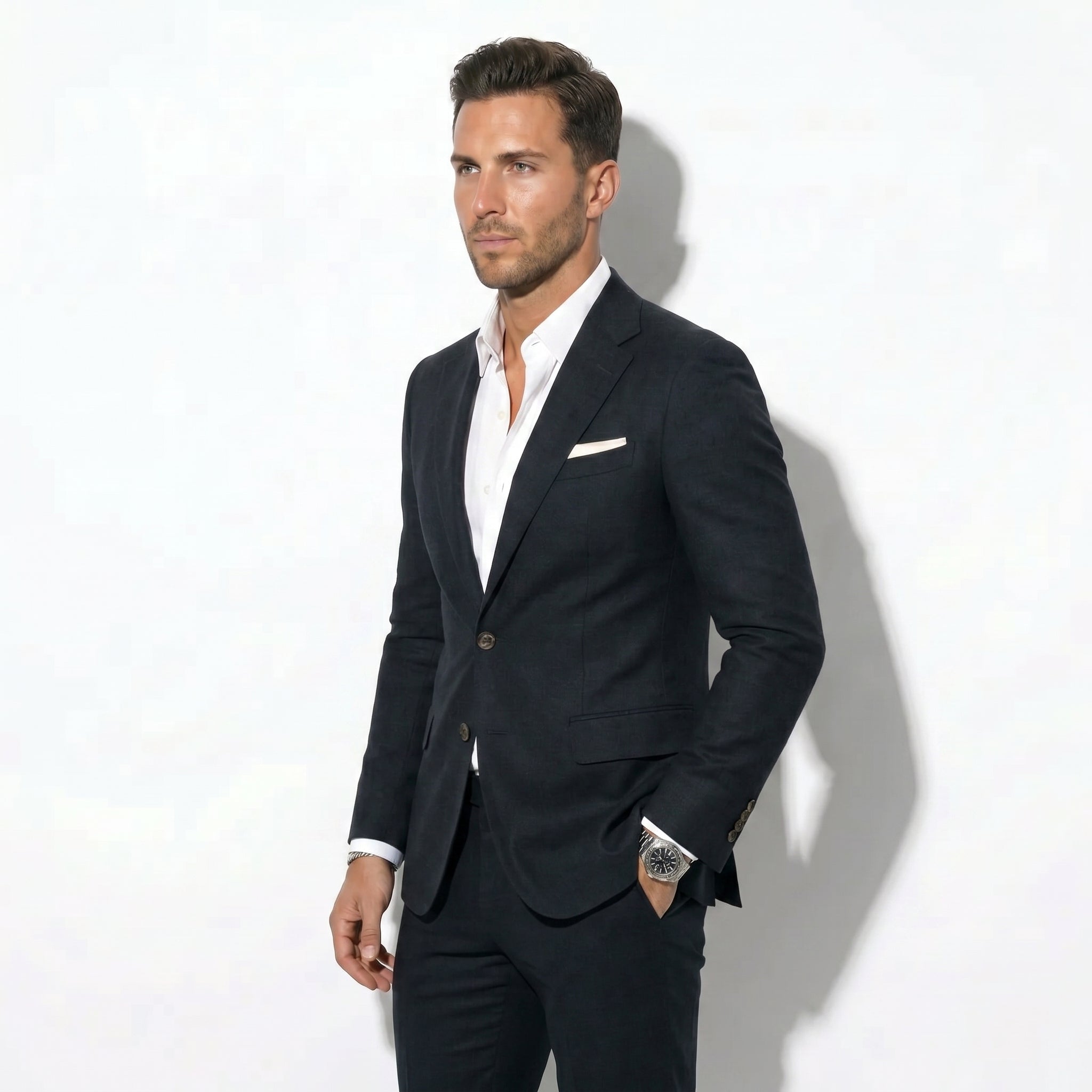 Thomas - Męski Garnitur Ślubny Slim Fit