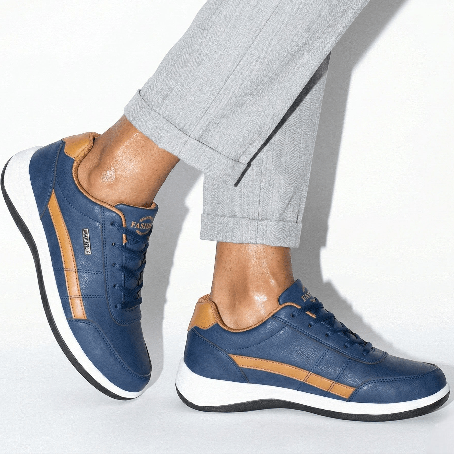 Męskie Skórzane Sneakersy