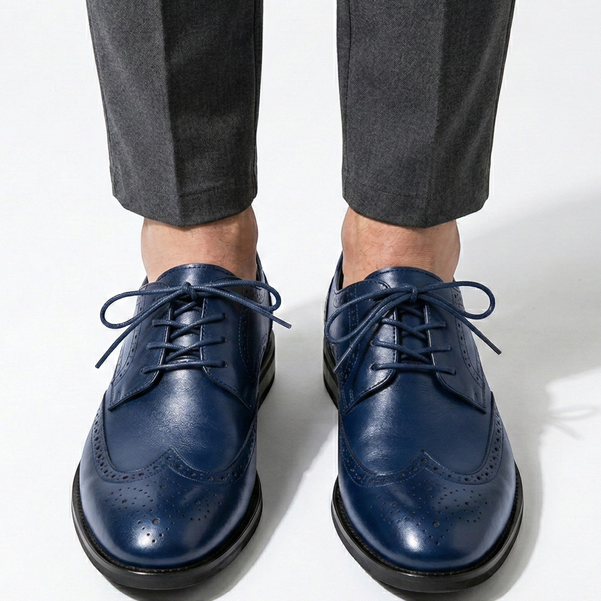 Arthur - Męskie buty oxford z dziurkowaniem