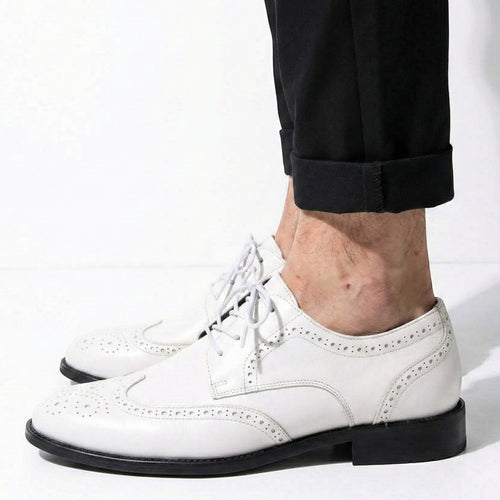 Arthur - Męskie buty oxford z dziurkowaniem