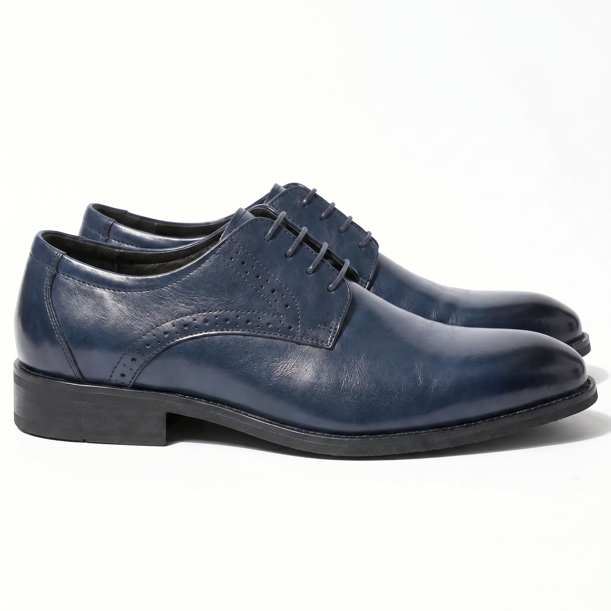Arthur - Męskie Eleganckie Buty Derby z Subtelnym Wykończeniem Brogu