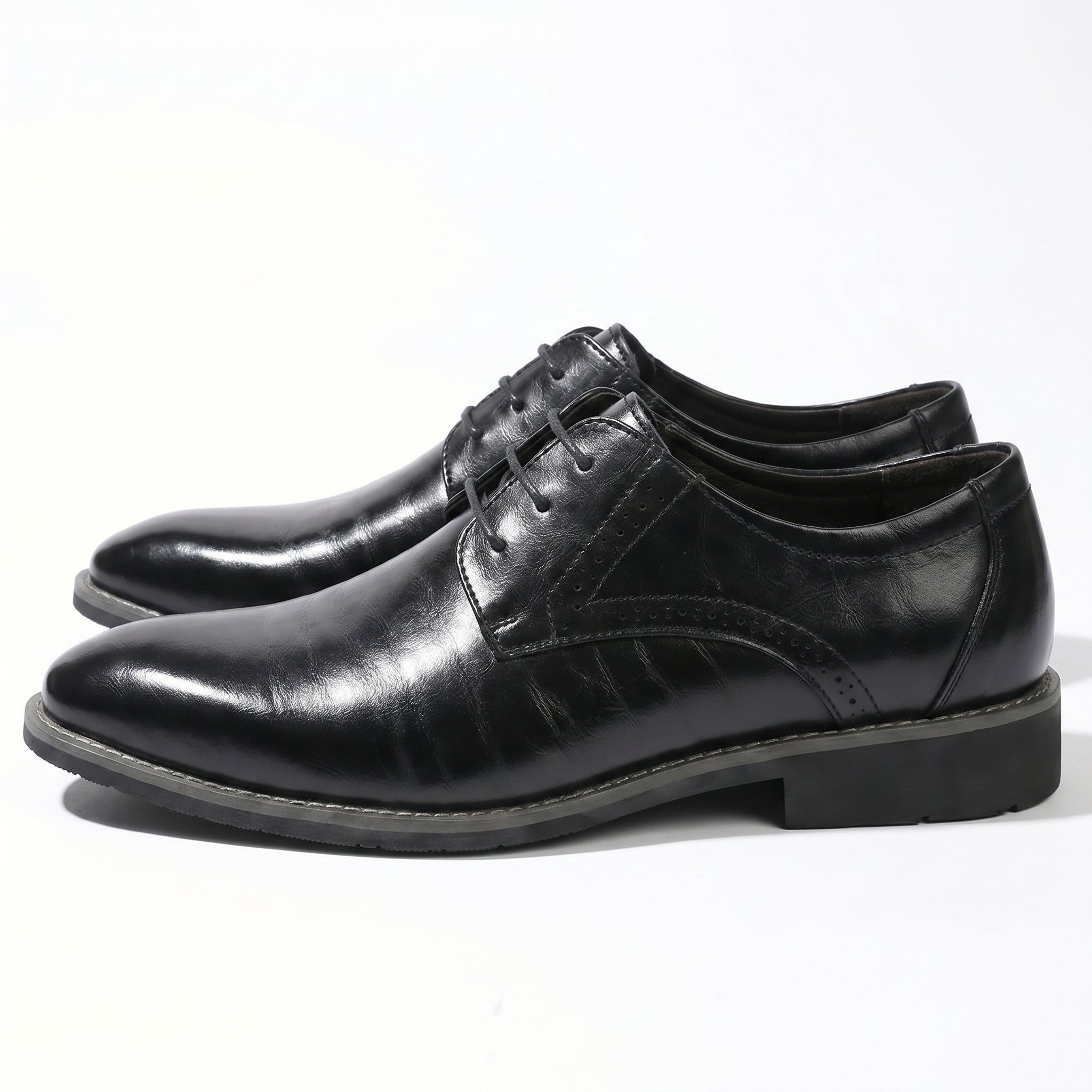 Arthur - Męskie Eleganckie Buty Derby z Subtelnym Wykończeniem Brogu