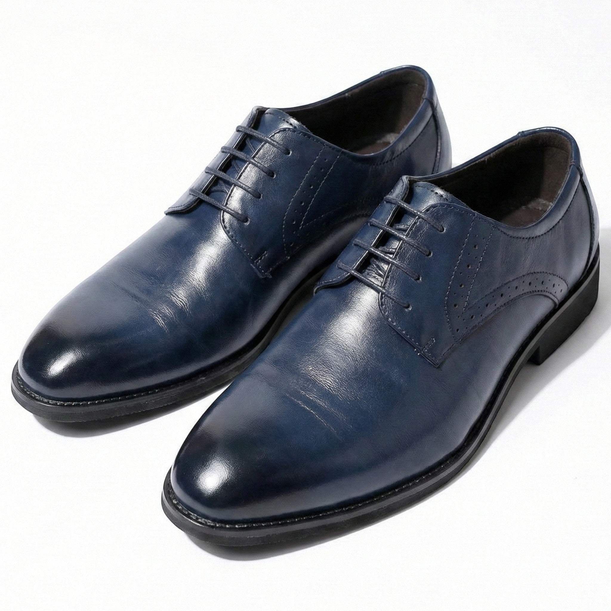 Arthur - Męskie Eleganckie Buty Derby z Subtelnym Wykończeniem Brogu