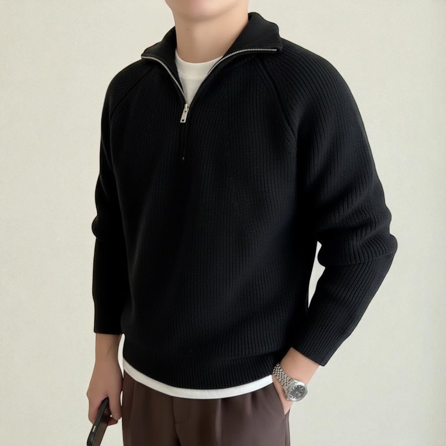 Elian – Męski wełniany sweter zimowy