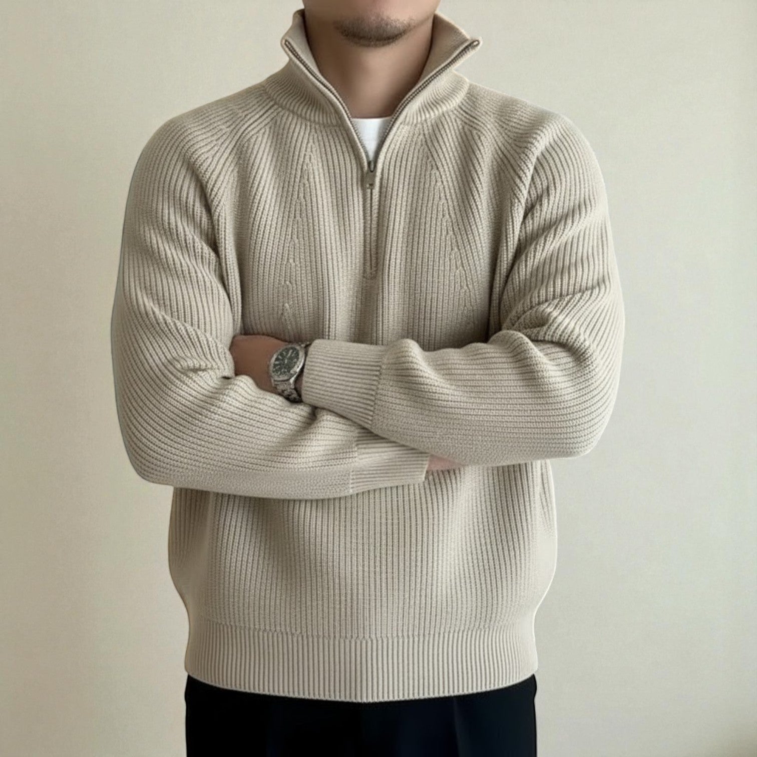 Elian – Męski wełniany sweter zimowy