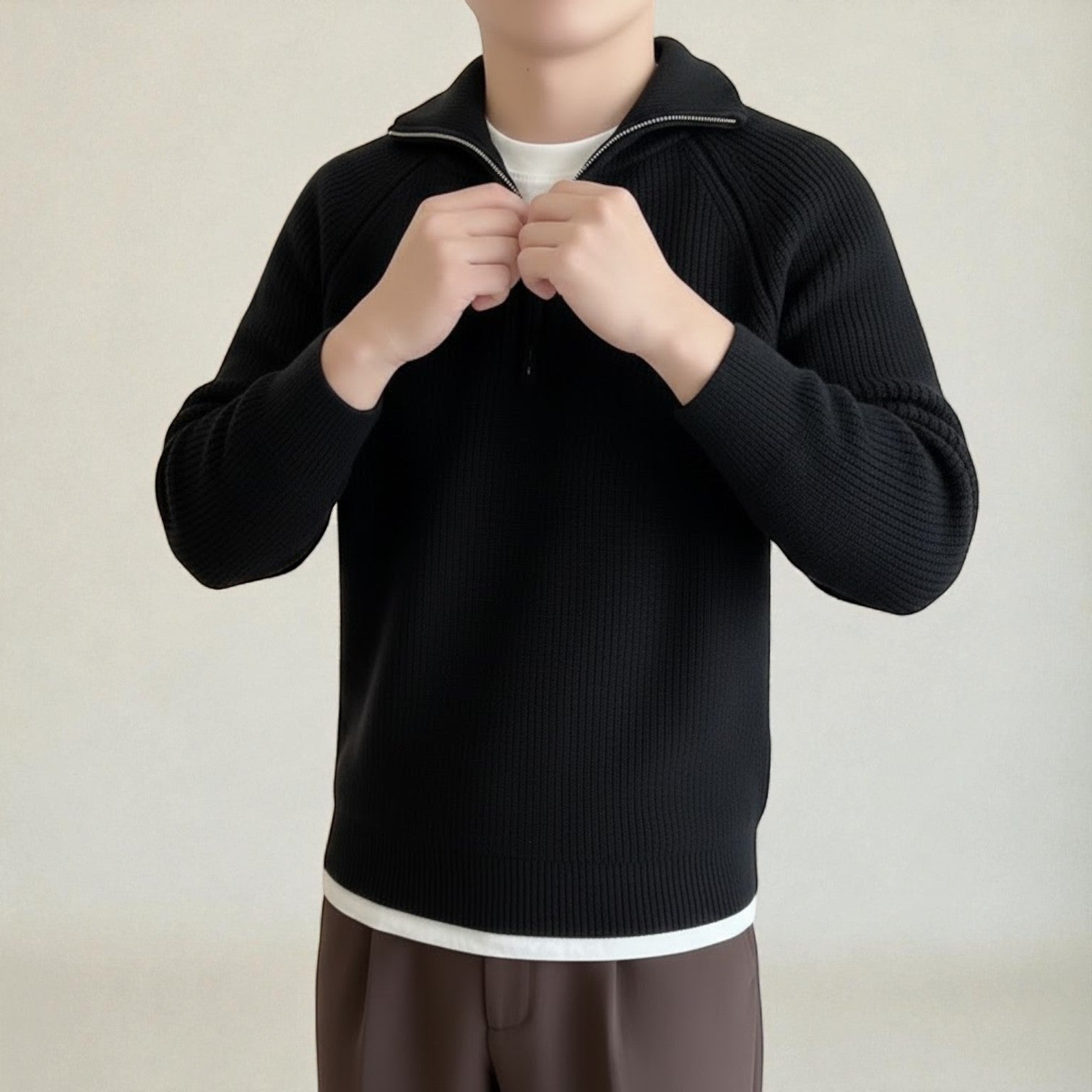 Elian – Męski wełniany sweter zimowy