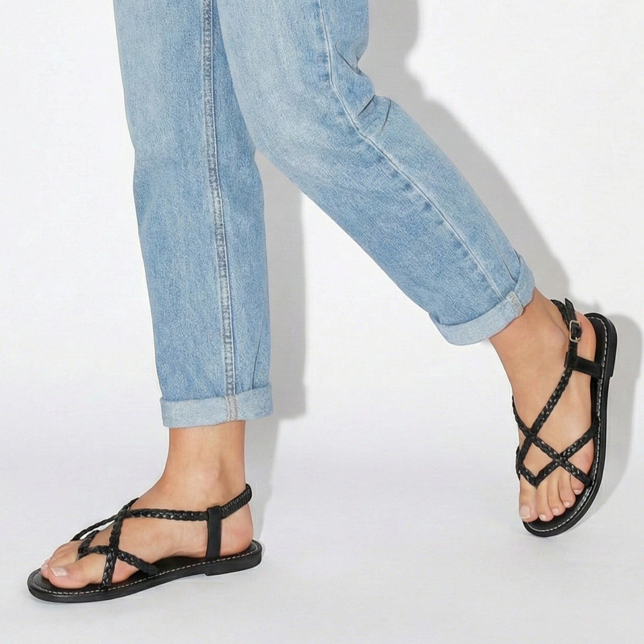 Imogen - Damskie Sandały Letnie na Ramiączkach