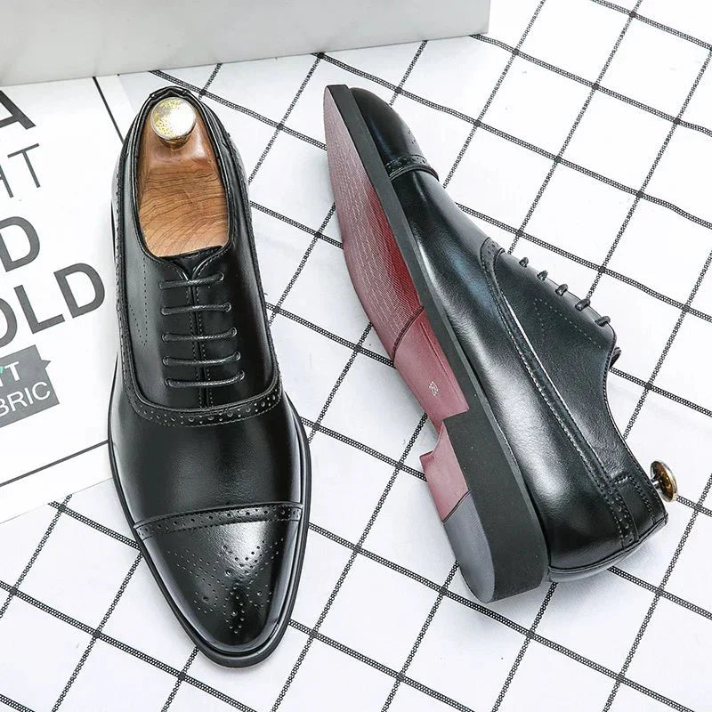 James - Męskie Buty Oxford z Noskiem Cap-Toe i Broguem