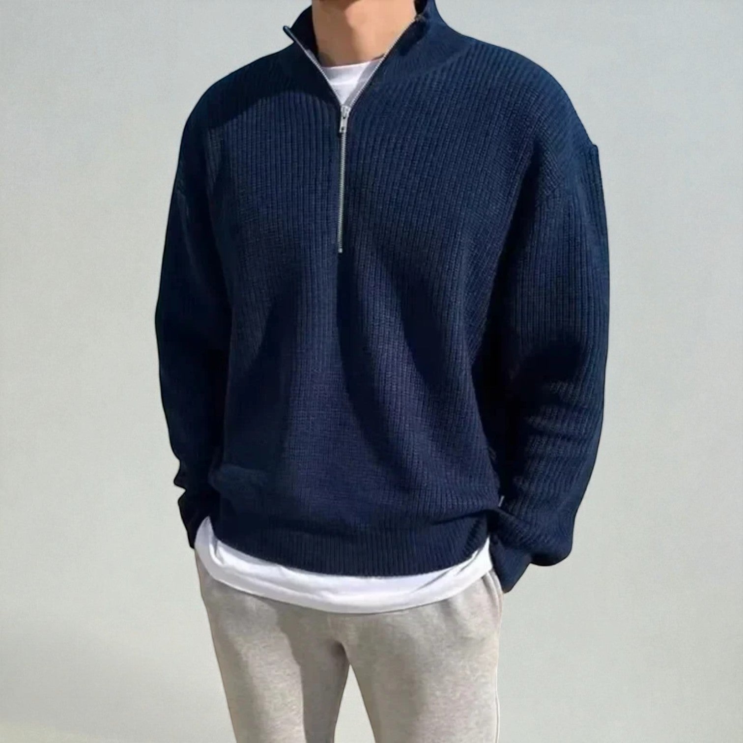 Sandro – Męski wełniany sweter zimowy