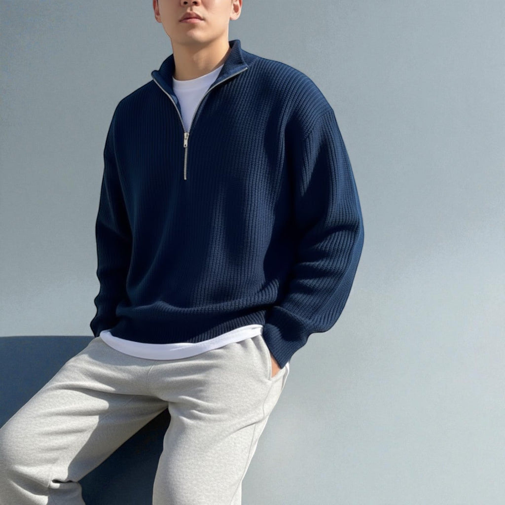 Sandro – Męski wełniany sweter zimowy