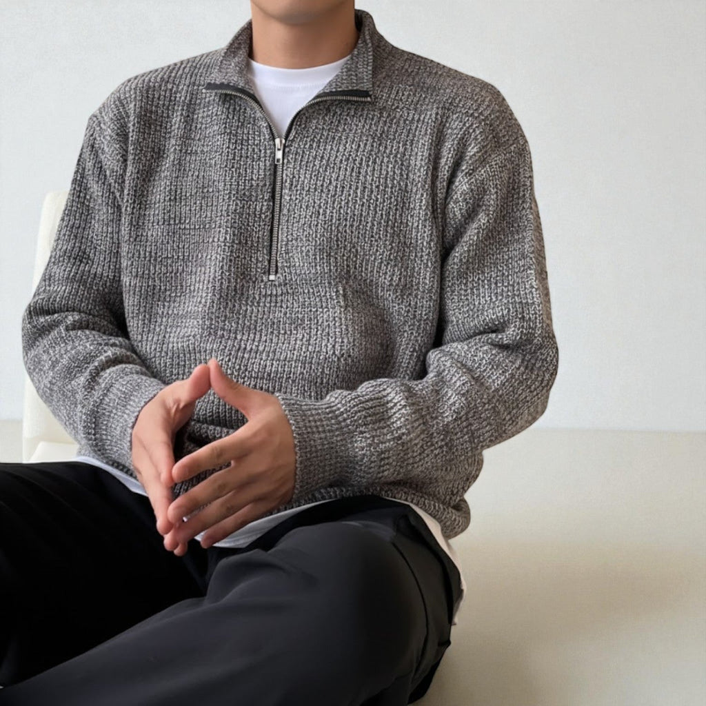 Sandro – Męski wełniany sweter zimowy