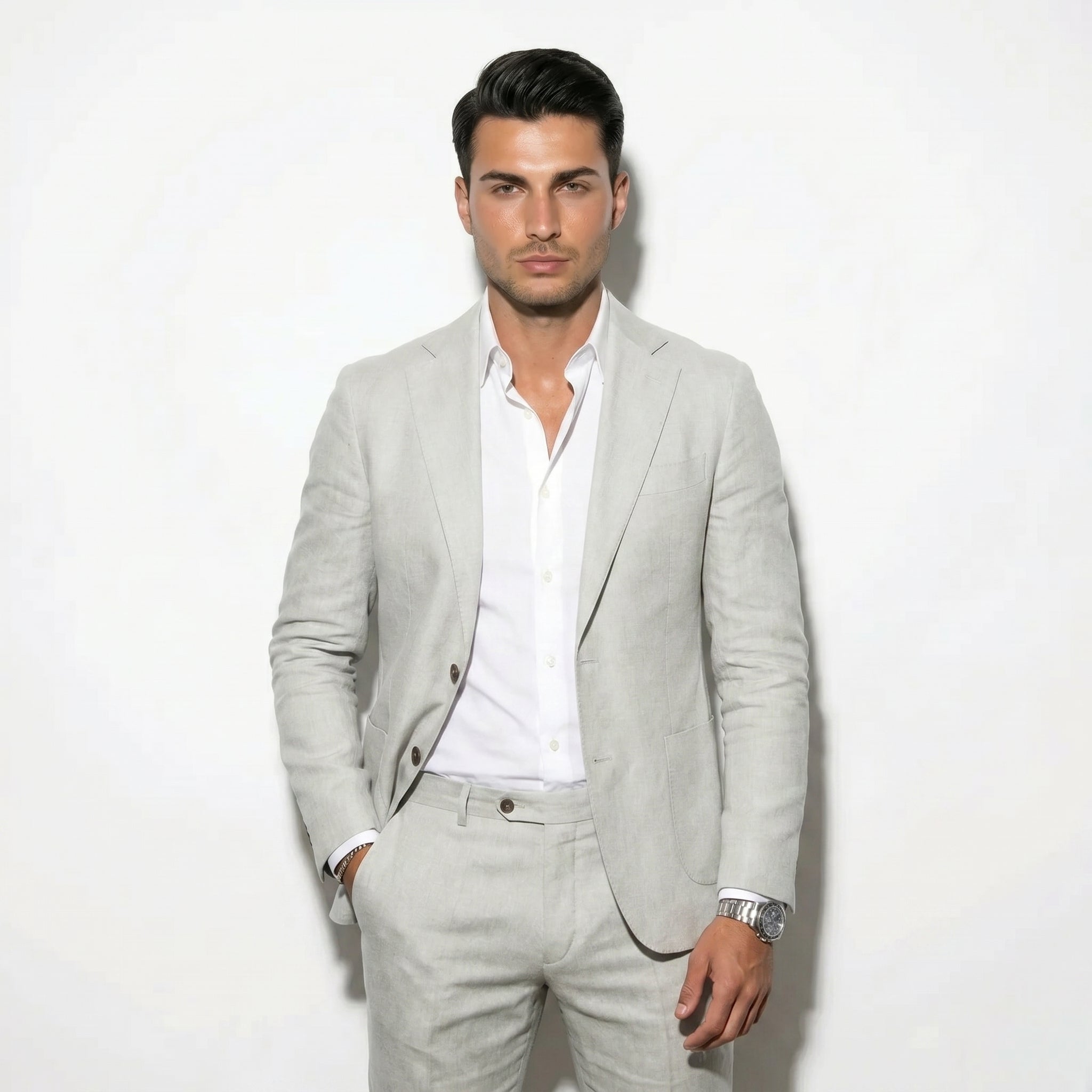 Thomas - Męski Garnitur Ślubny Slim Fit