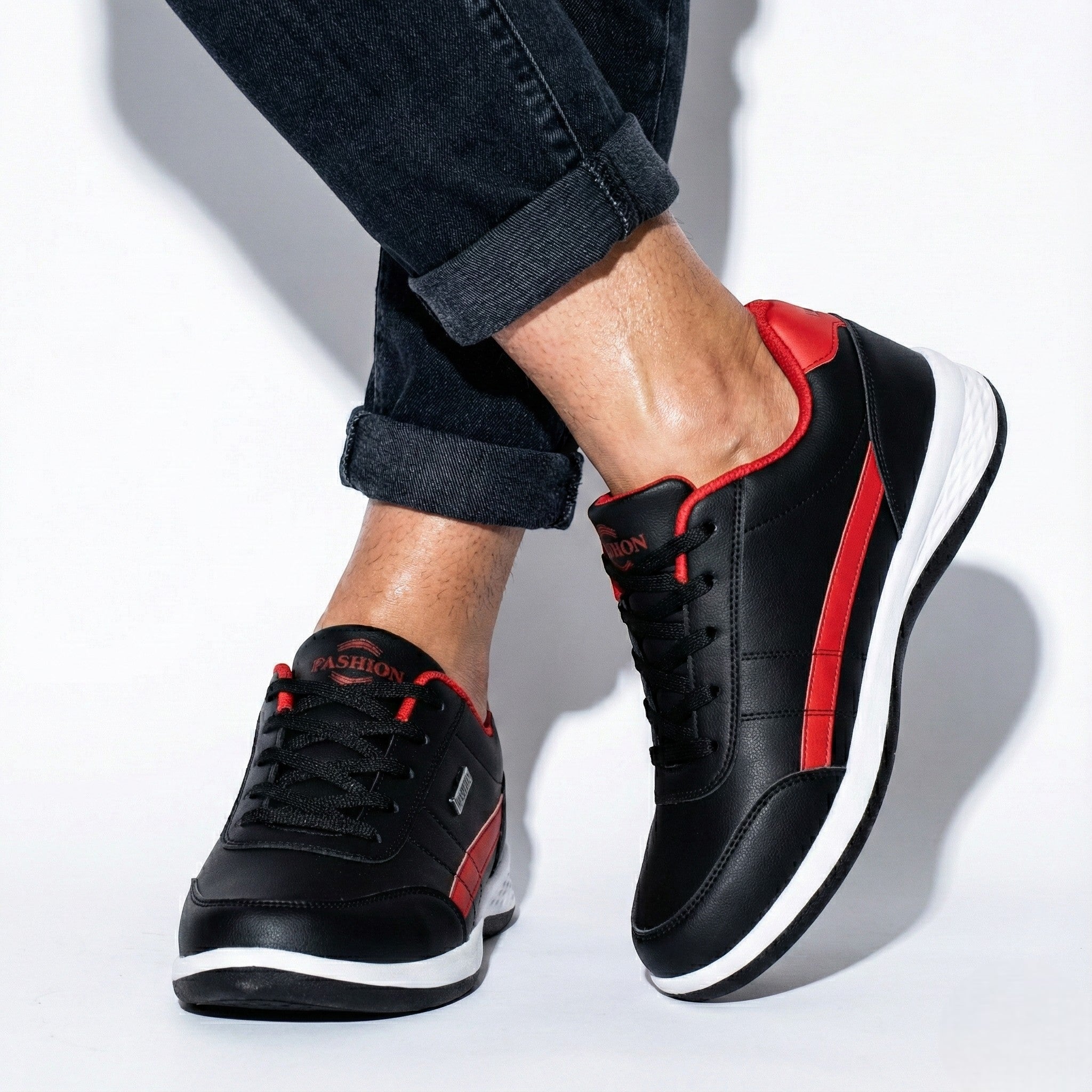 Męskie Skórzane Sneakersy